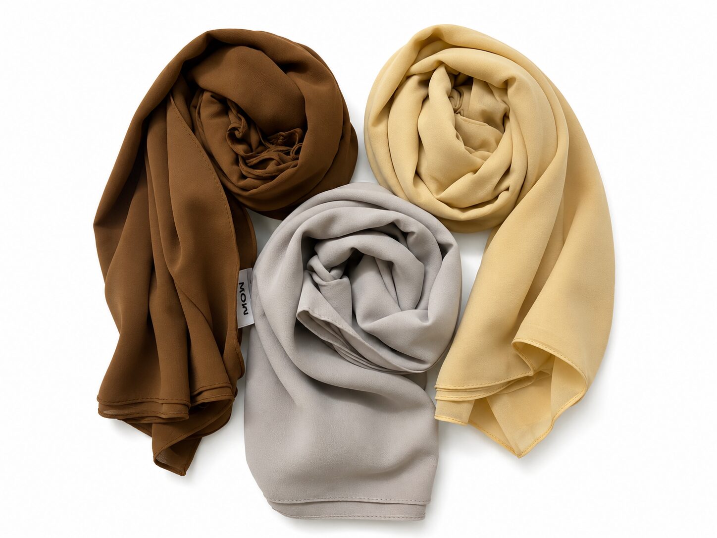 Chiffon hijab 3pcs combo set - Image 4